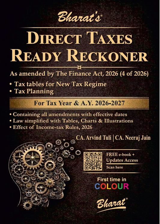 Direct Taxes Ready Reckoner - 2026 Edition | Bharat Law House | Amended by The Finance Act, 2026 | Free Home Delivery
