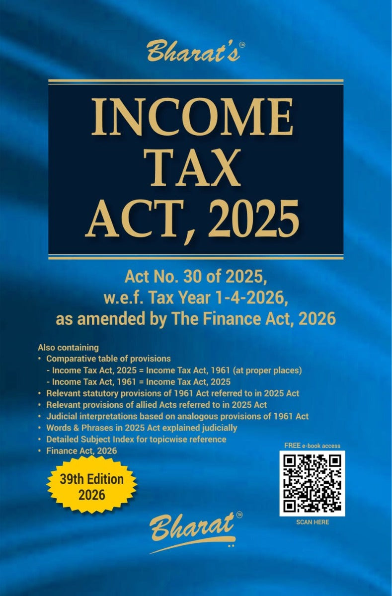 Income Tax Act - 2026 Edition | Bharat Law House | Amended by The Finance Act, 2026 | Free Home Delivery